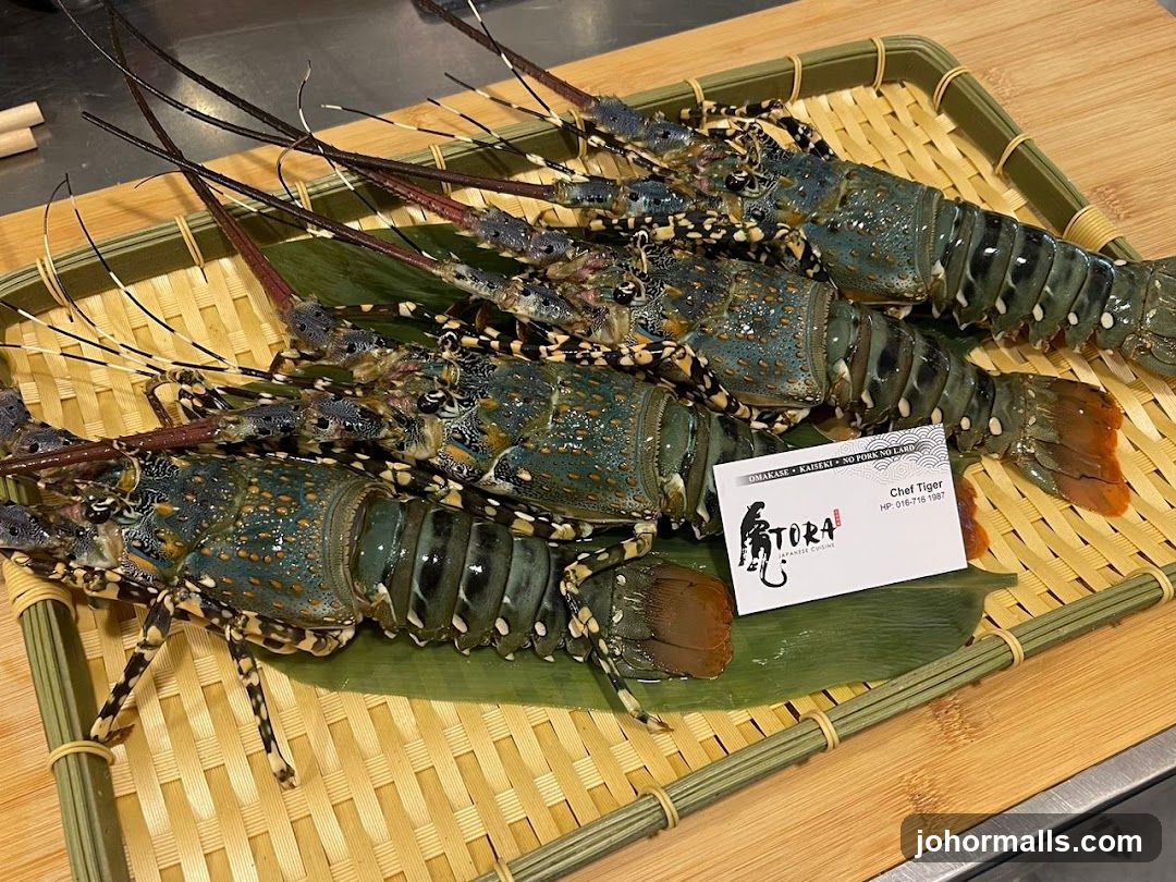 Lobsters on a Bamboo Tray