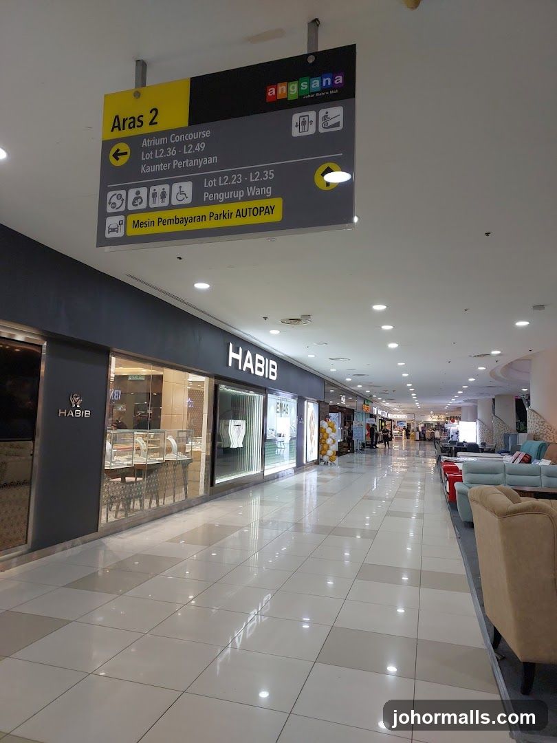 Mall Interior with Signage