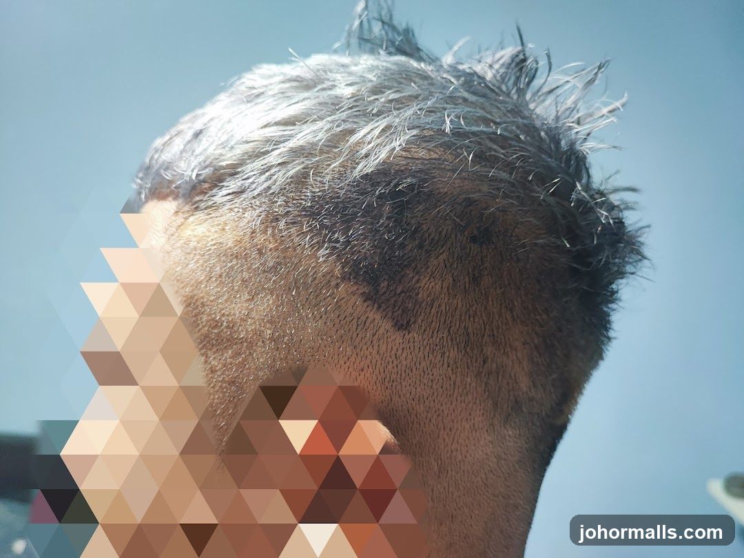 Close-up of a person's hair