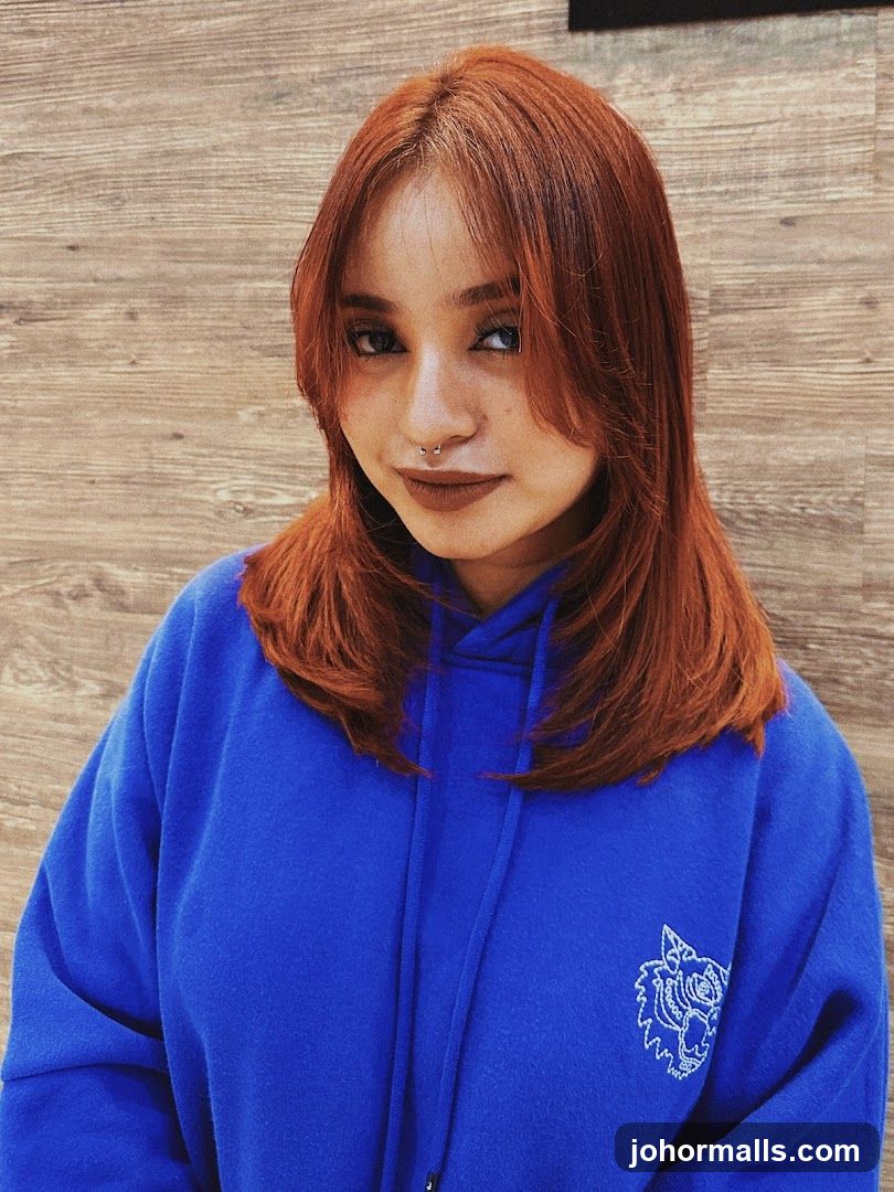 Woman in Blue Hoodie