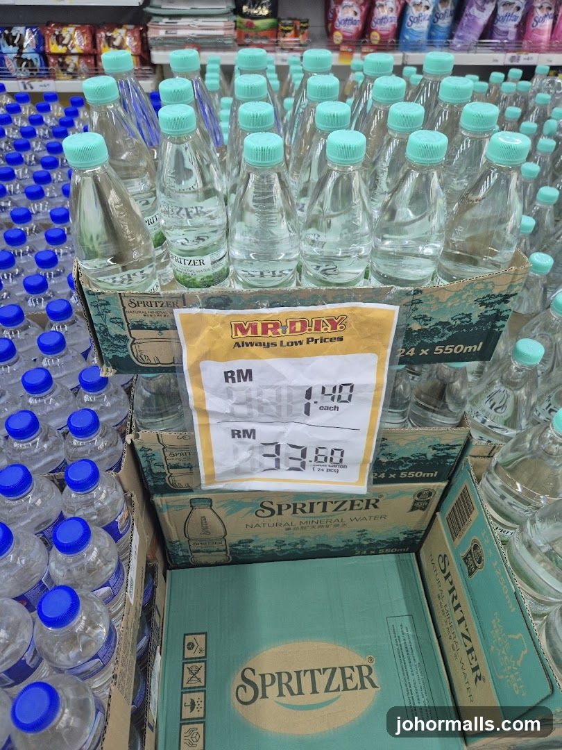 Spritzer Natural Mineral Water Display