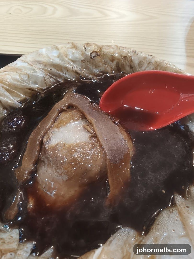 Bowl of Braised Pork Belly with Dark Sauce