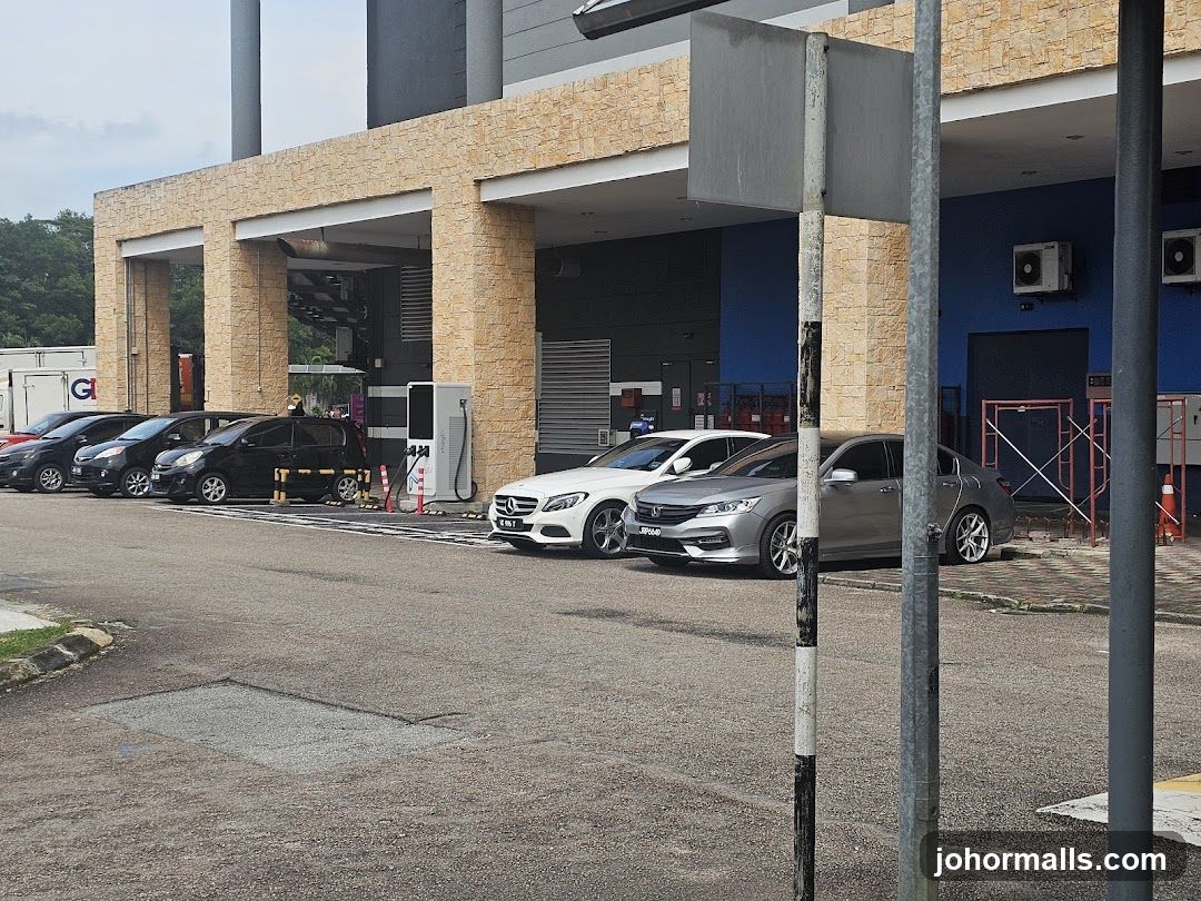 Parking Lot with Electric Vehicle Charging Stations