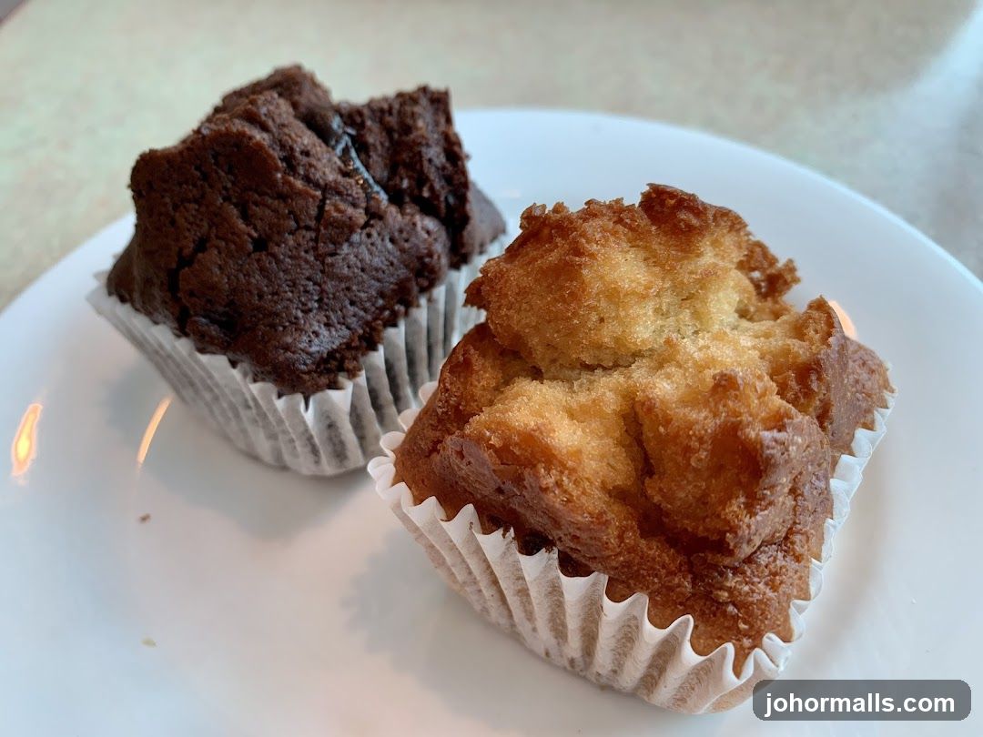 Two Muffins on a Plate