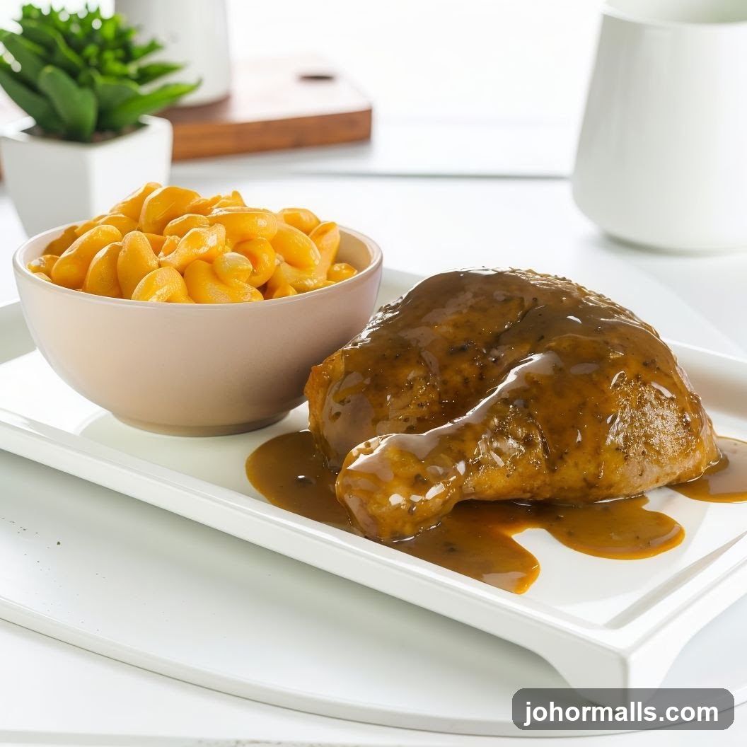 Chicken Leg with Macaroni and Cheese