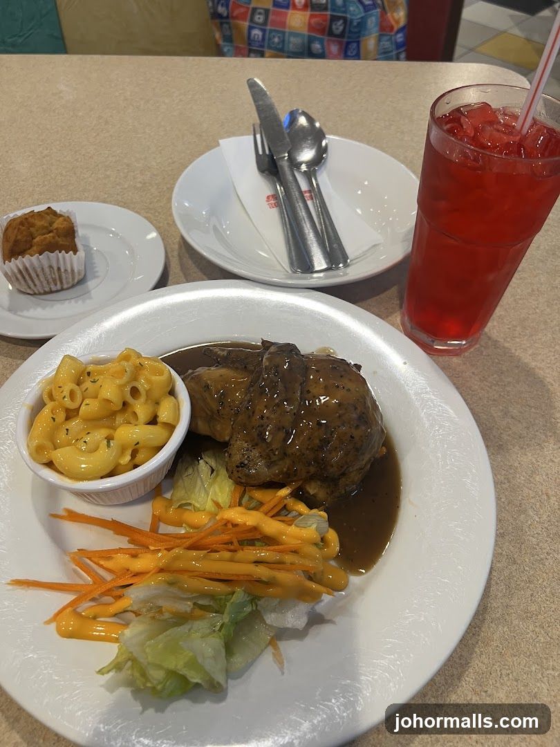 Meal with Mac and Cheese