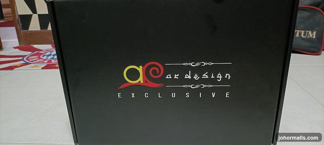 Black box with logo