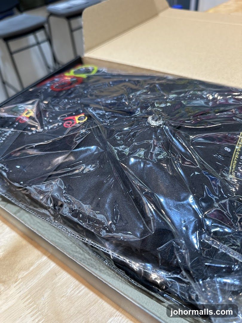 Black item in a box