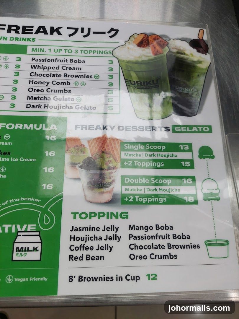 FREAKフリーク Menu