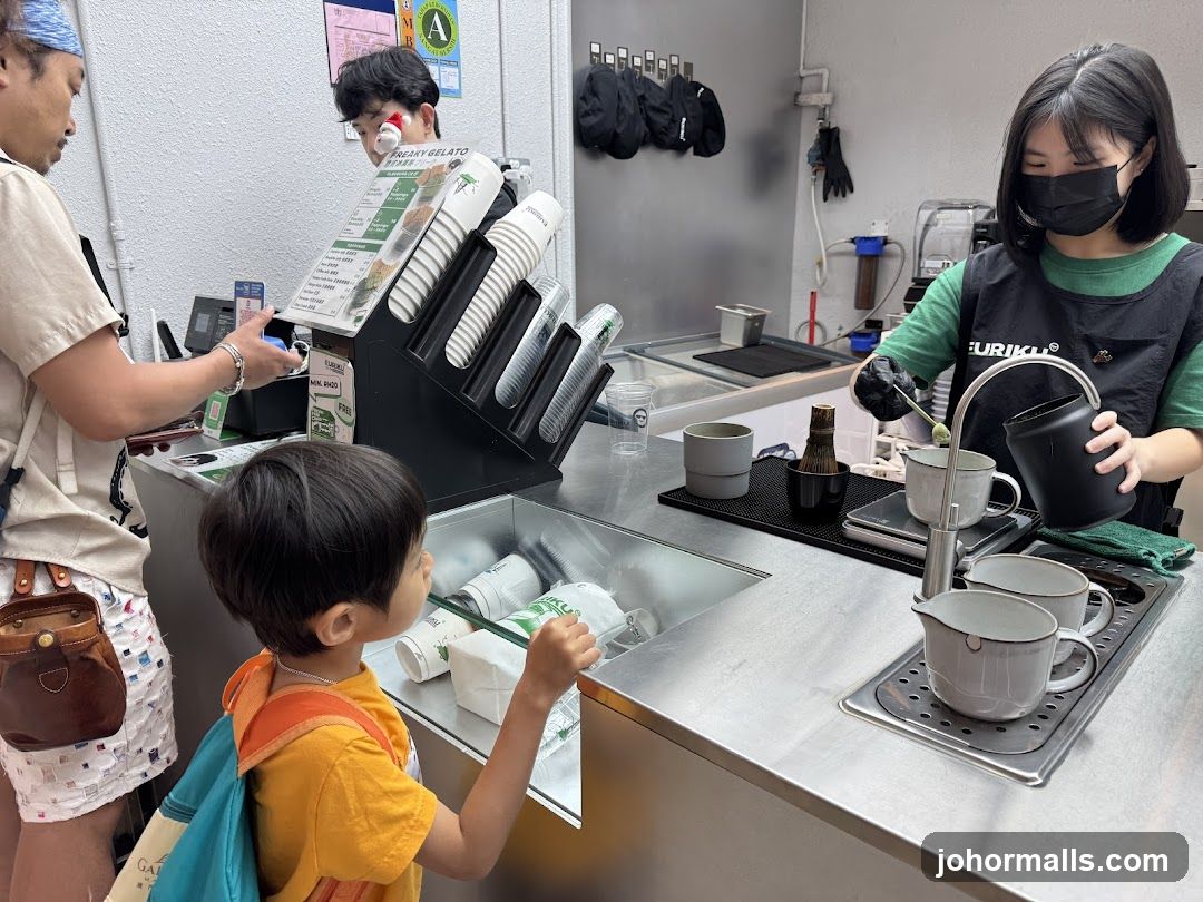 Barista preparing a drink