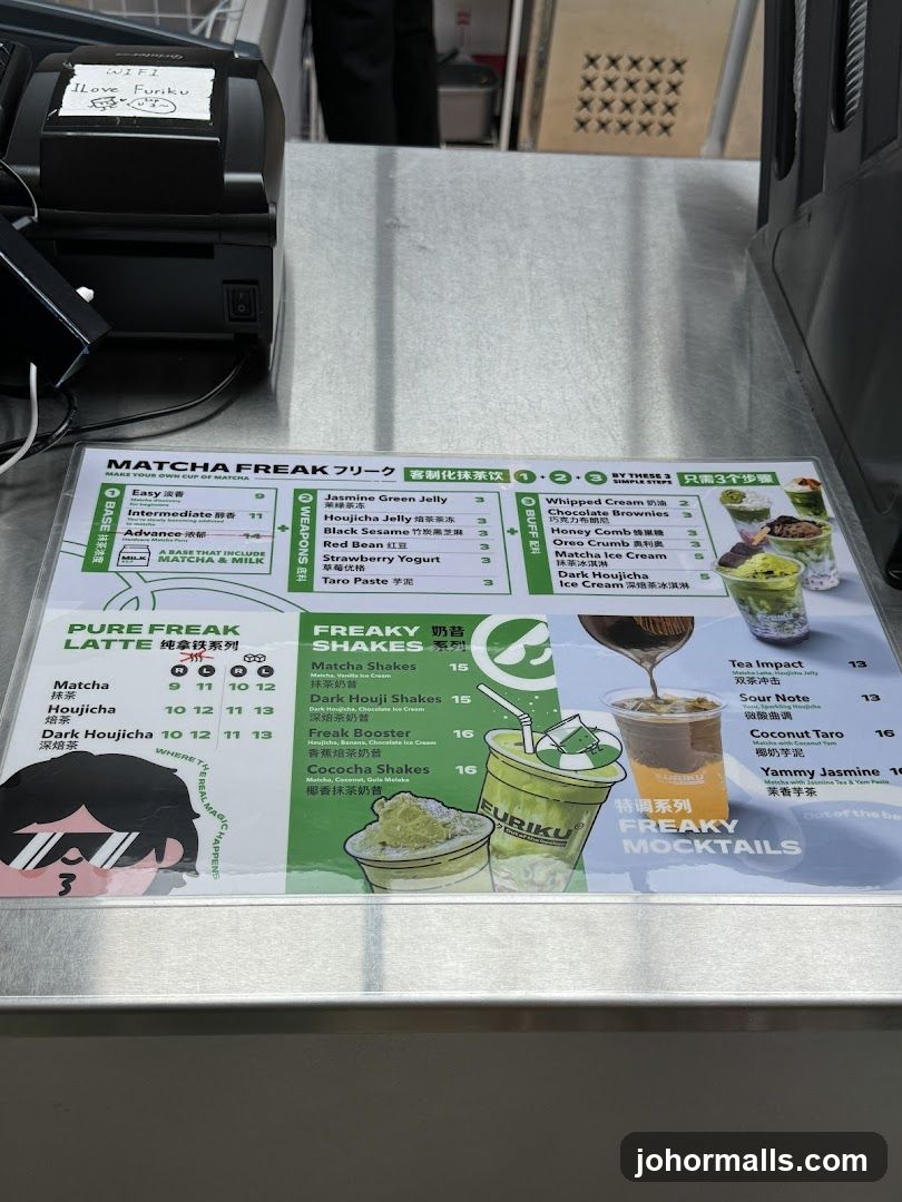 Matcha Freak Menu