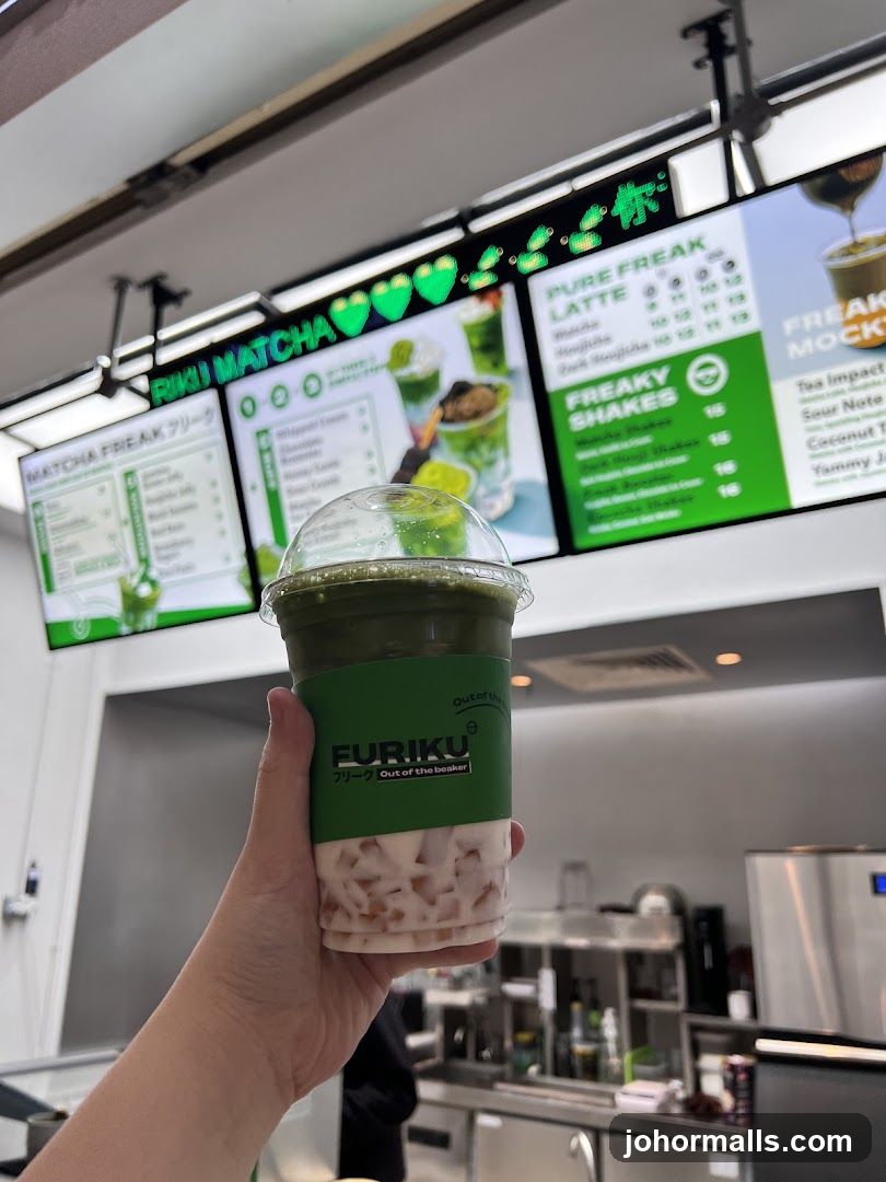 Matcha Drink with Menu Boards