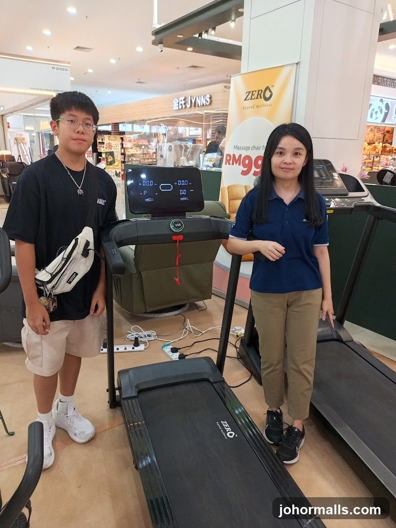 Treadmills on display