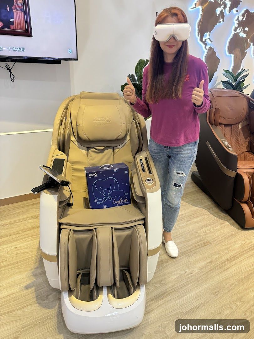 Woman with Massage Chair