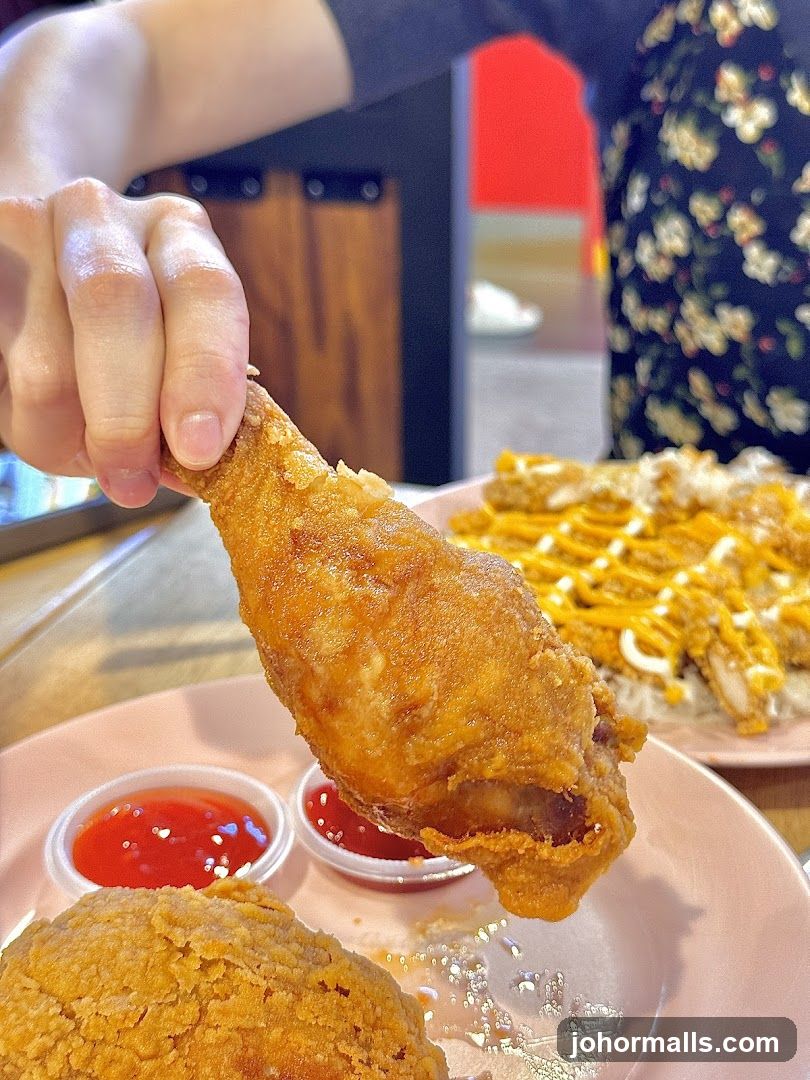 Fried Chicken Drumstick with Sauces