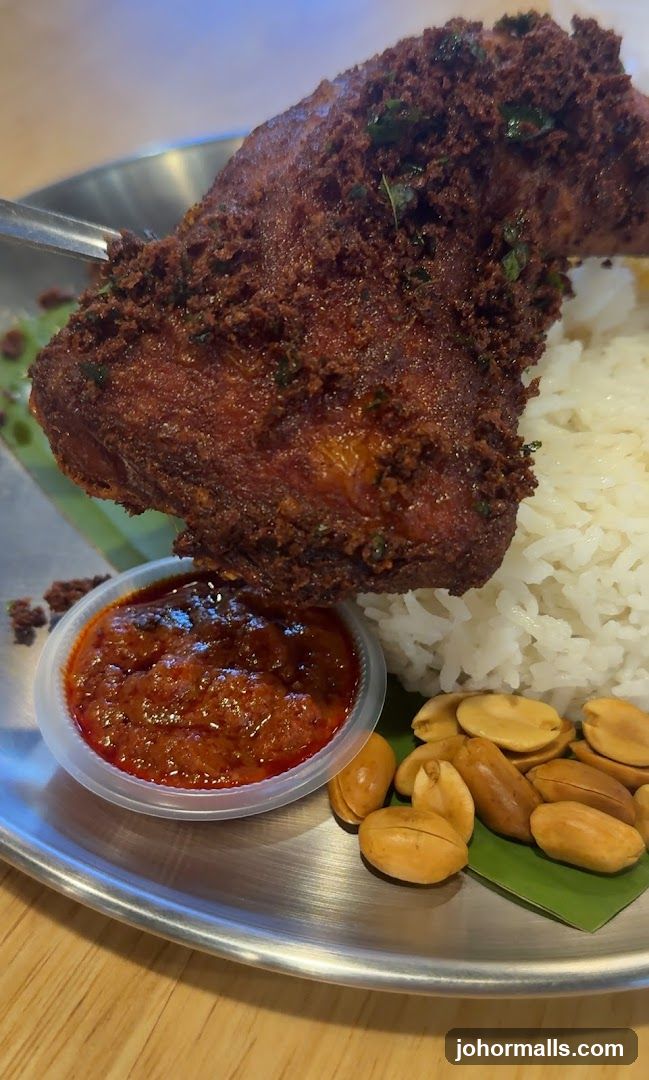 Fried Chicken with Rice and Sambal