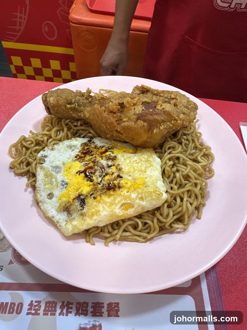 Fried Chicken and Noodles