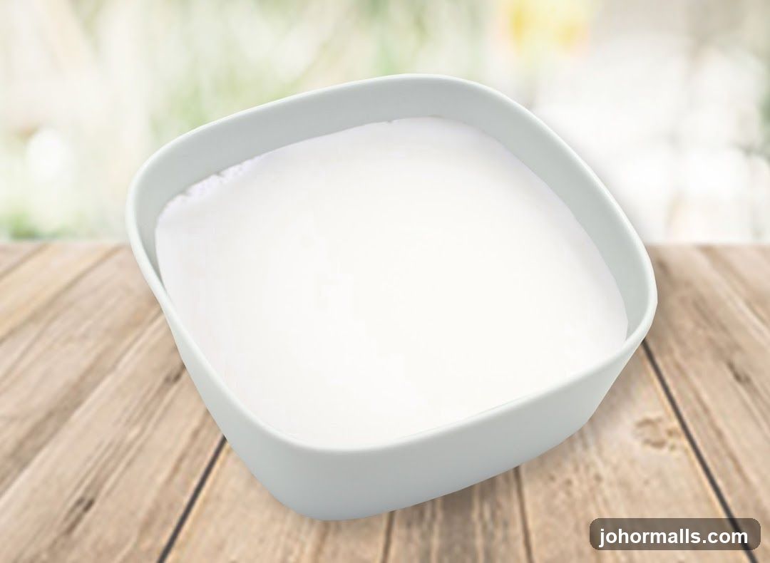 Bowl of white substance