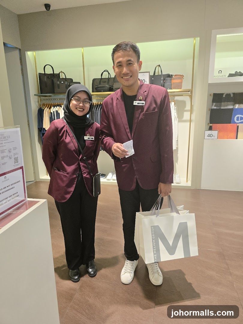 Store Employees with Shopping Bags