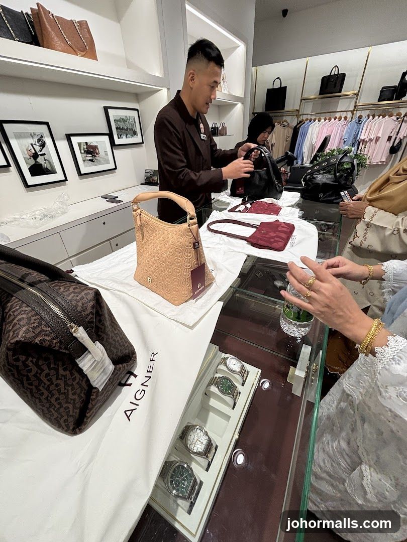 Luxury Handbags and Watches Display