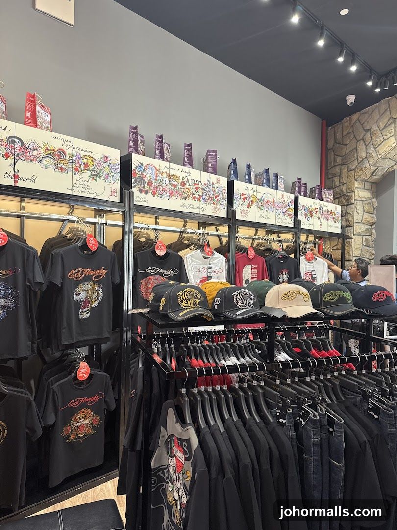 Ed Hardy Apparel and Accessories Display