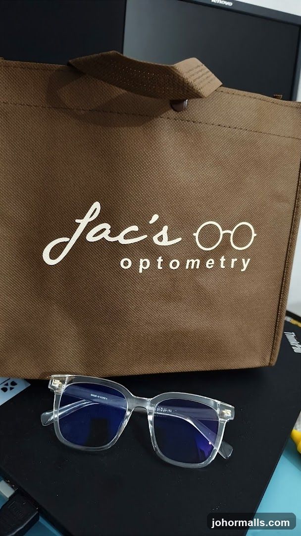 Eyeglasses and branded bag