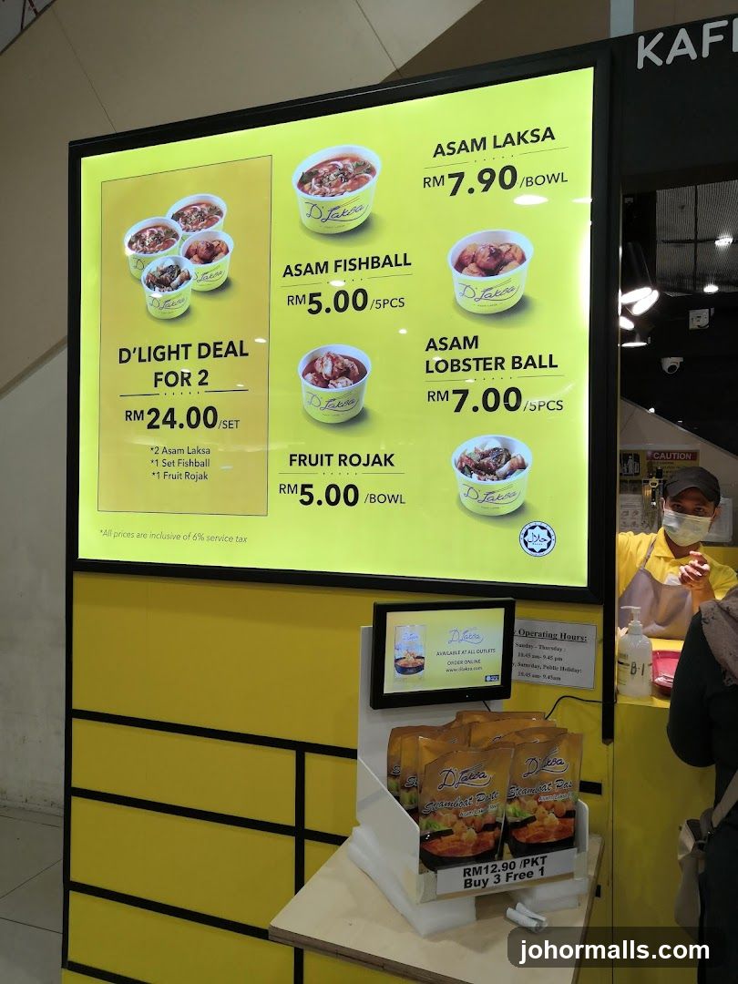 D'Laksa Menu