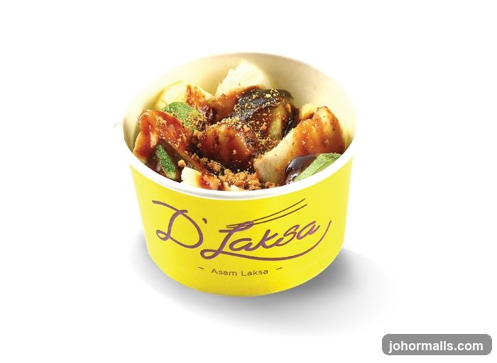 Asam Laksa in a Yellow Cup