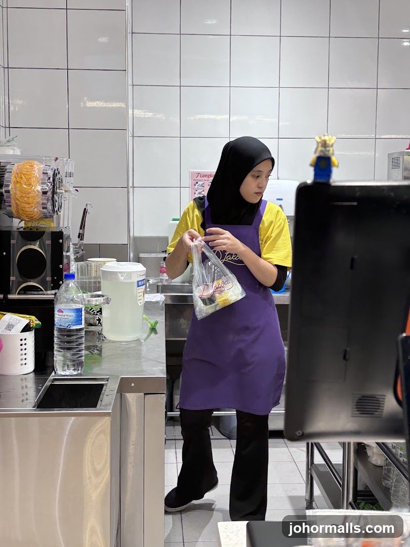 Staff preparing food
