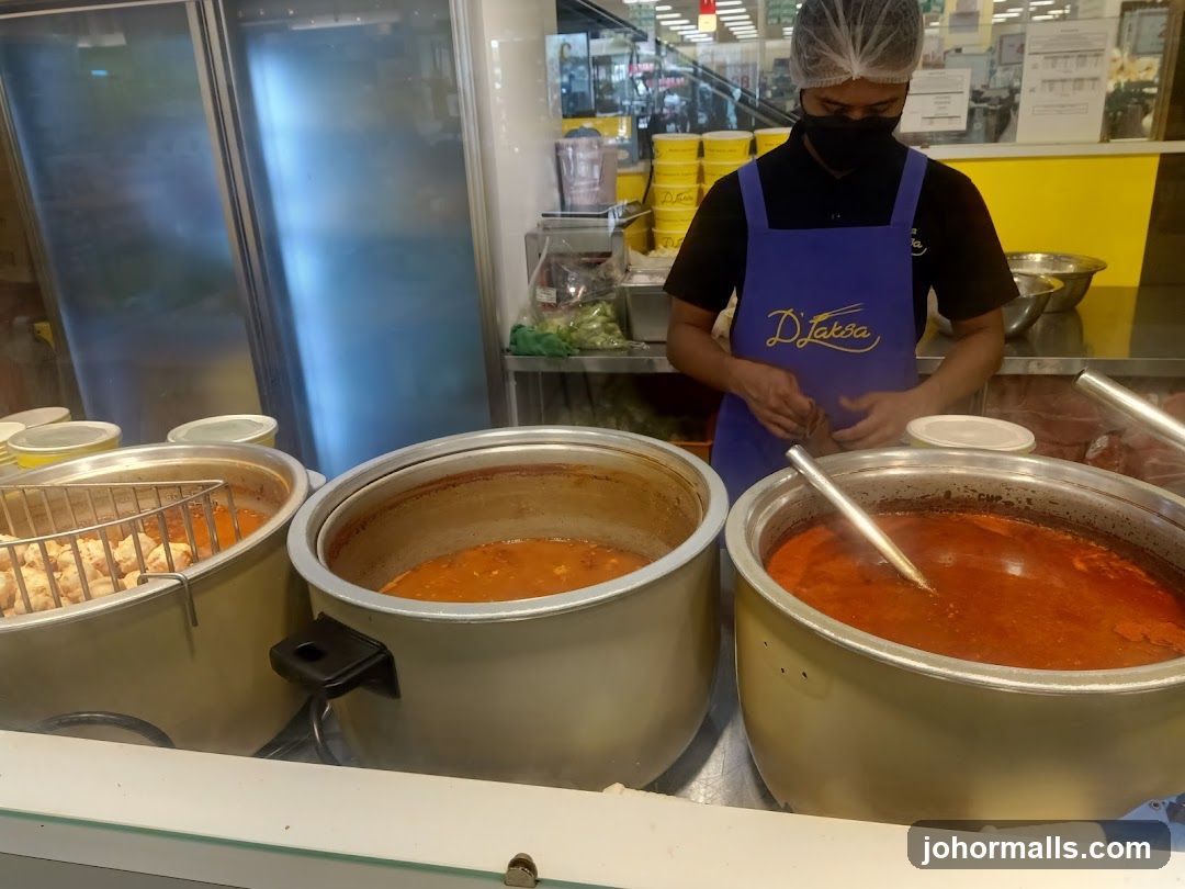 Food Stall with Large Pots of Soup
