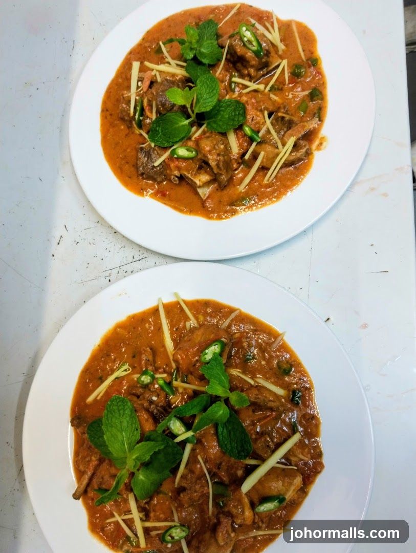 Two plates of meat curry