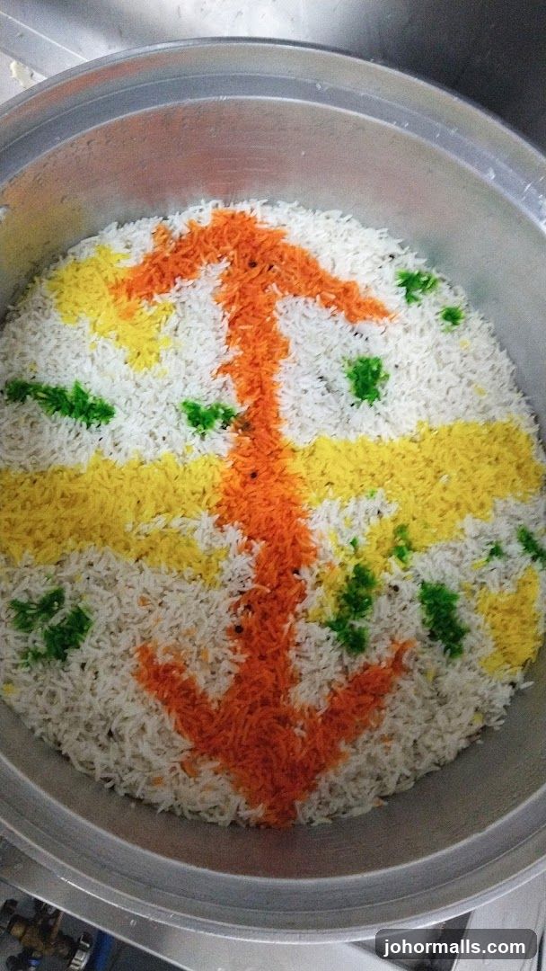 Rice decorated with an anchor design