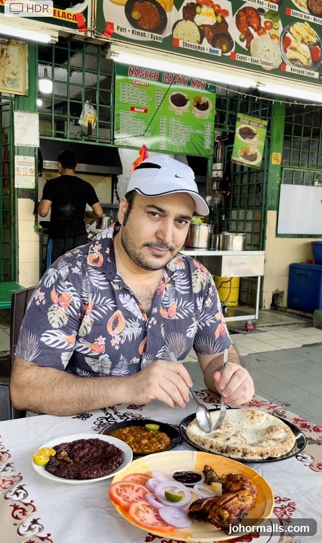 Man Eating at a Restaurant
