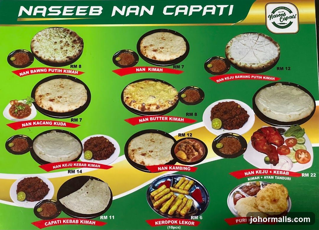 Naseeb Nan Capati Menu