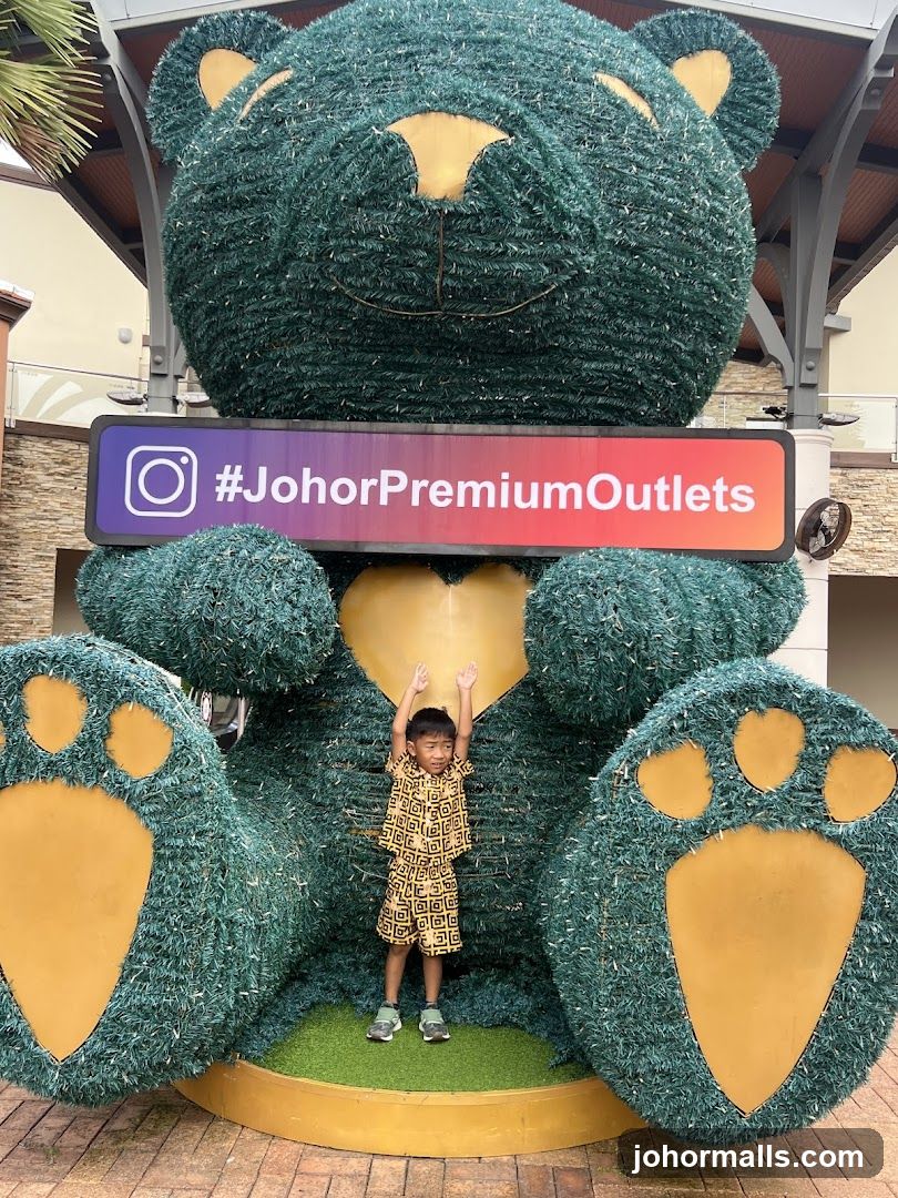 Giant Teddy Bear with Child