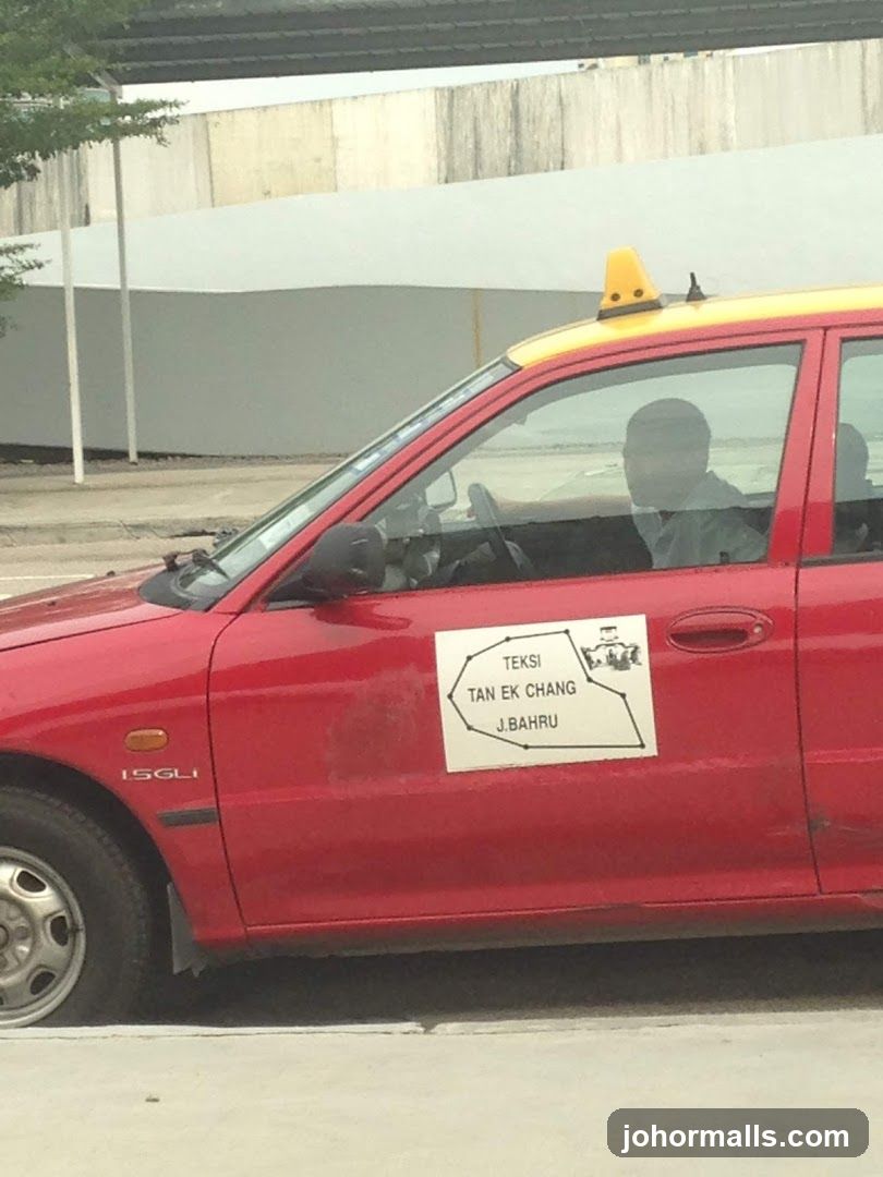 Red Taxi with Company Decal