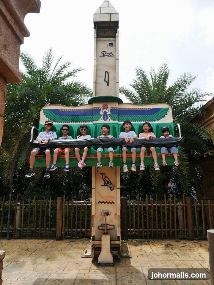 Children on an amusement park ride
