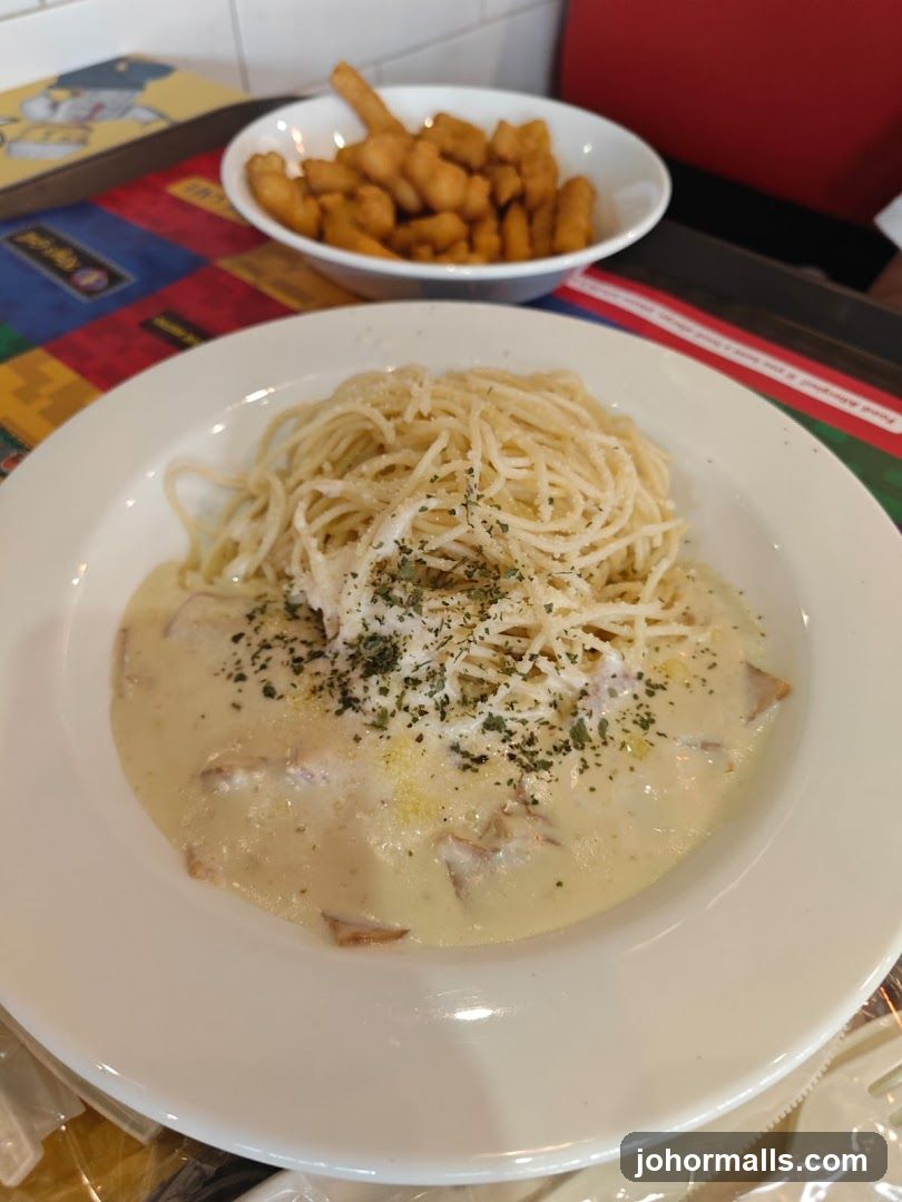 Creamy Pasta and Fried Appetizers