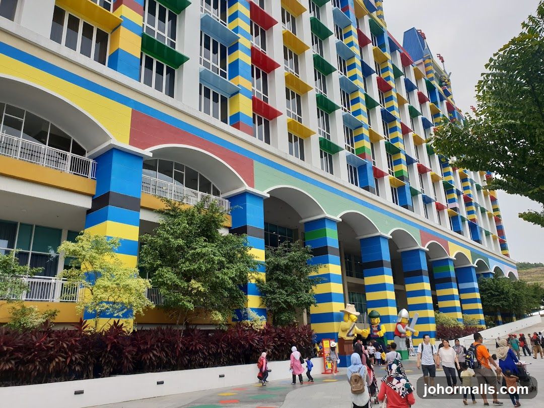 Colorful Building Facade with People