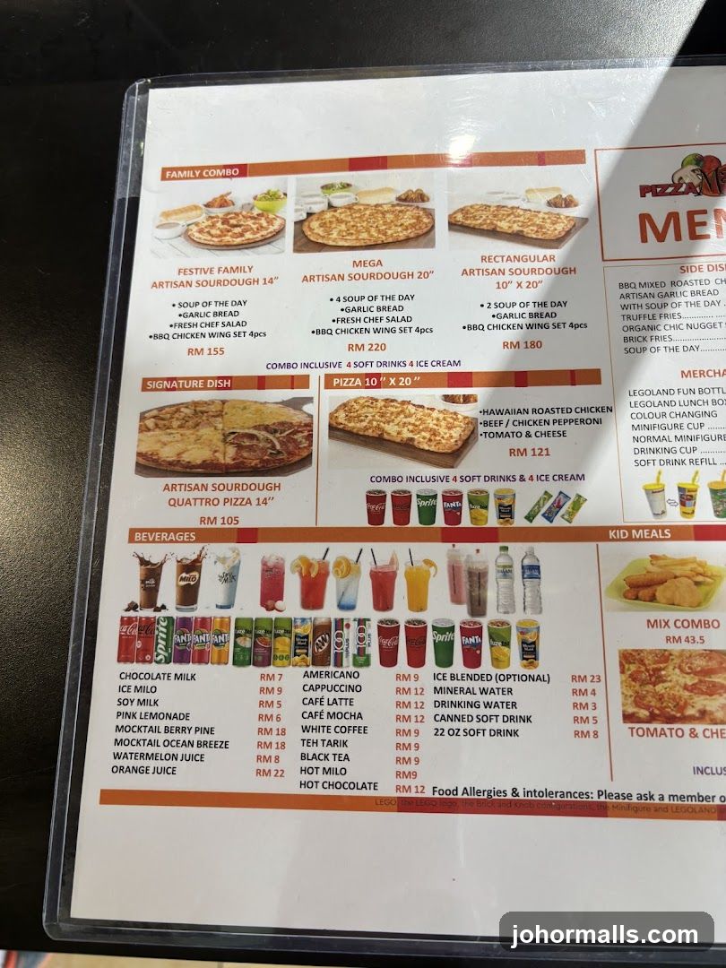 Pizza Menu