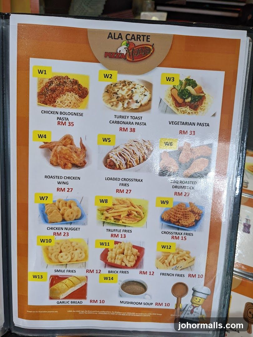 Pizza Mania Ala Carte Menu