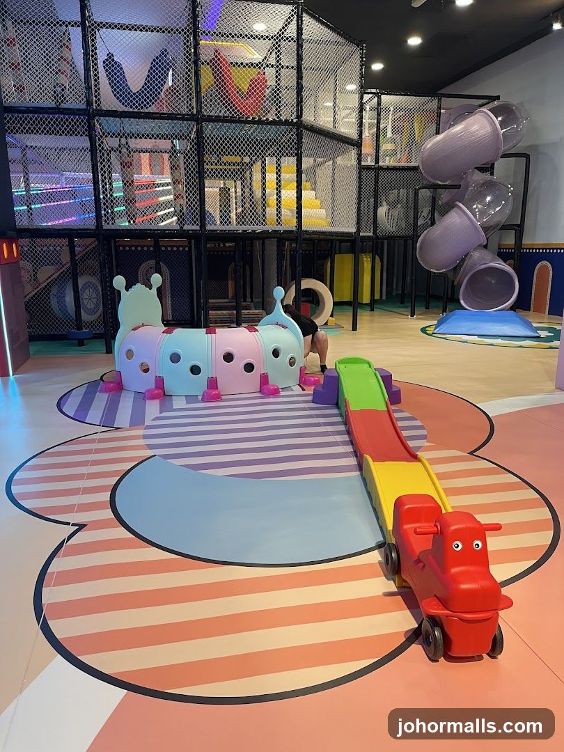 Indoor Playground with Slides and Play Structures