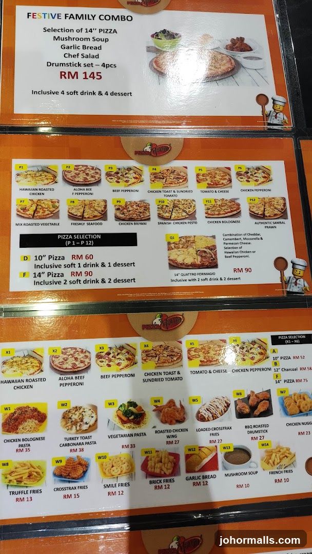 Pizza Menu
