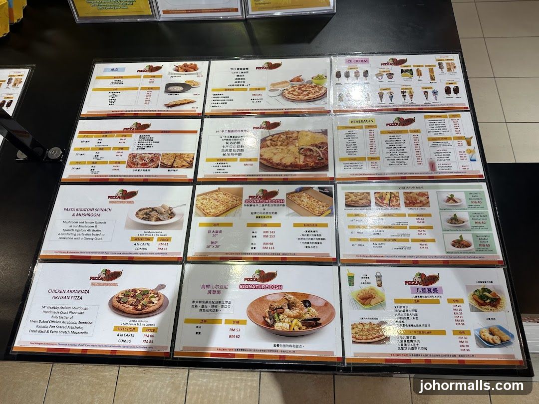 Pizza Menu