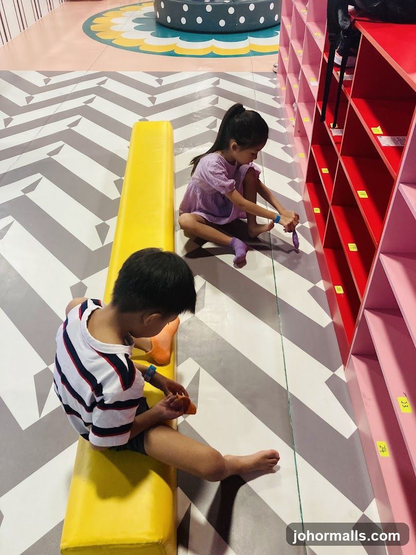 Children in a play area