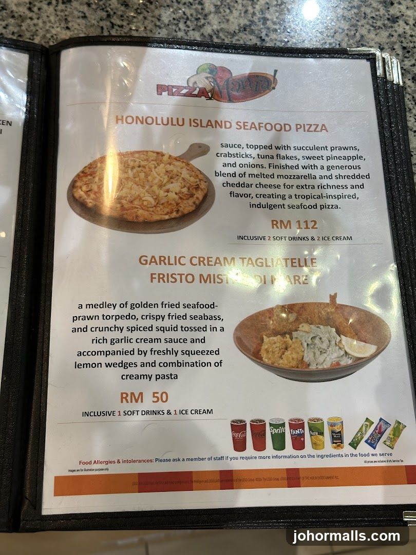 Pizza Menu