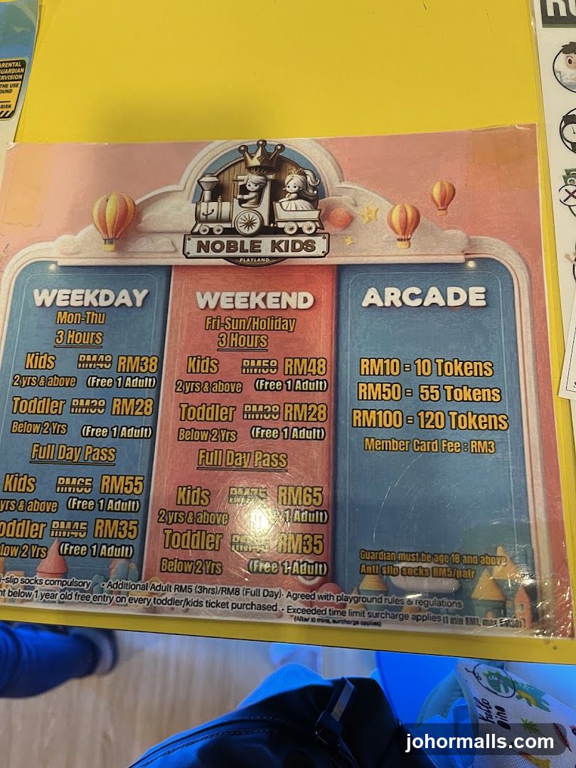 Noble Kids Playland Pricing