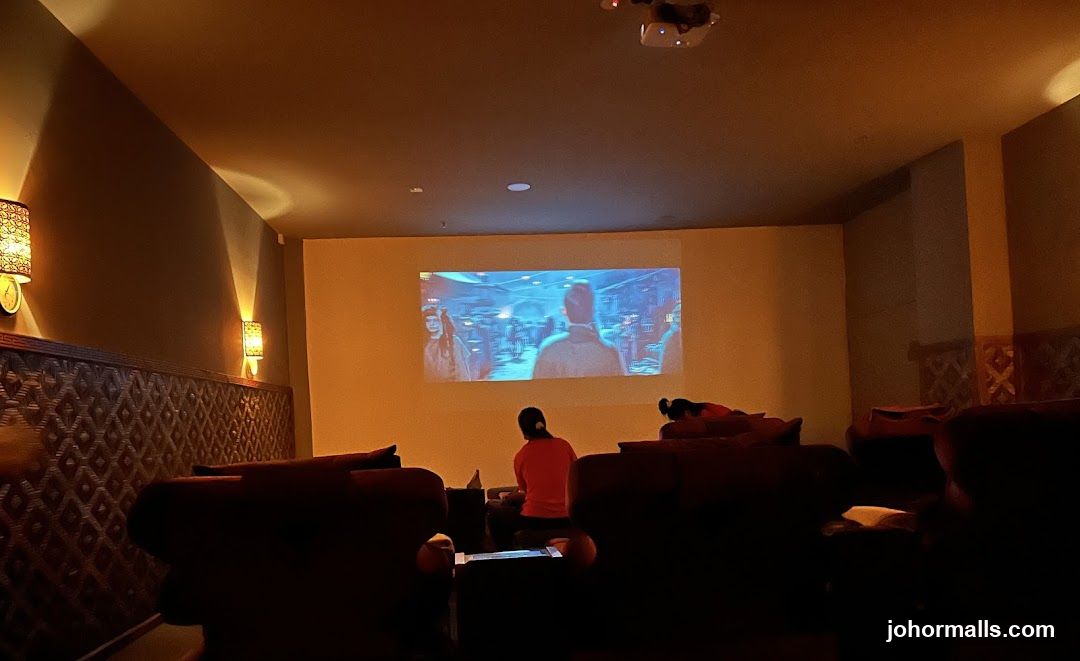 Relaxing room with movie projection
