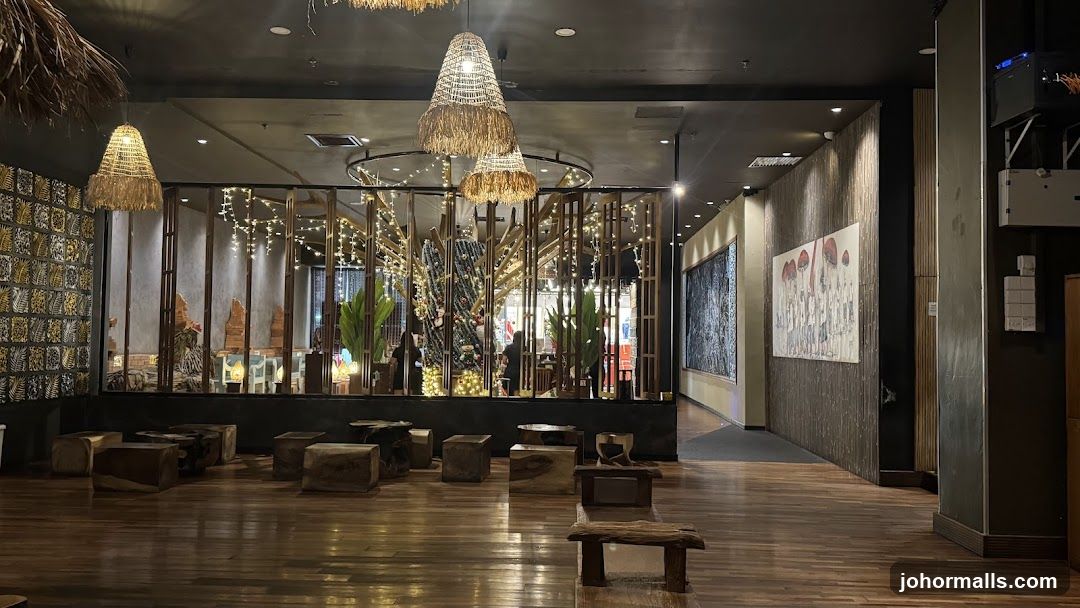 Interior of a restaurant with rustic decor