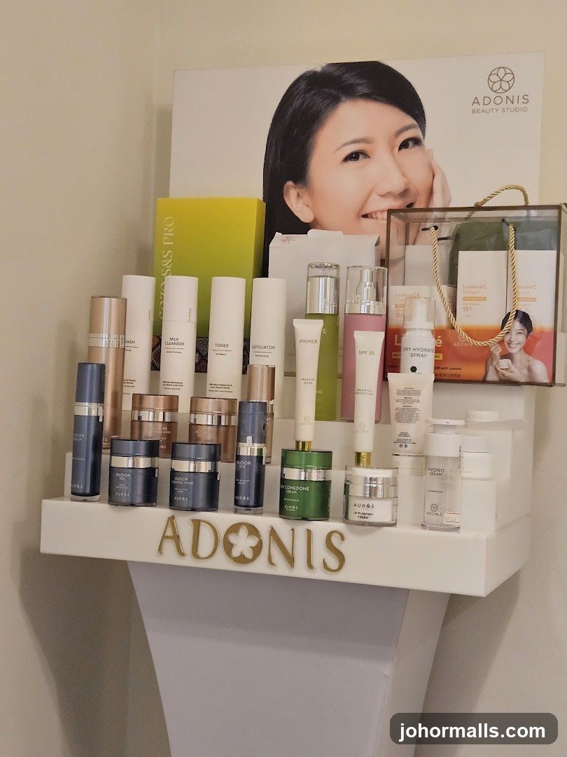 Adonis Beauty Studio Display